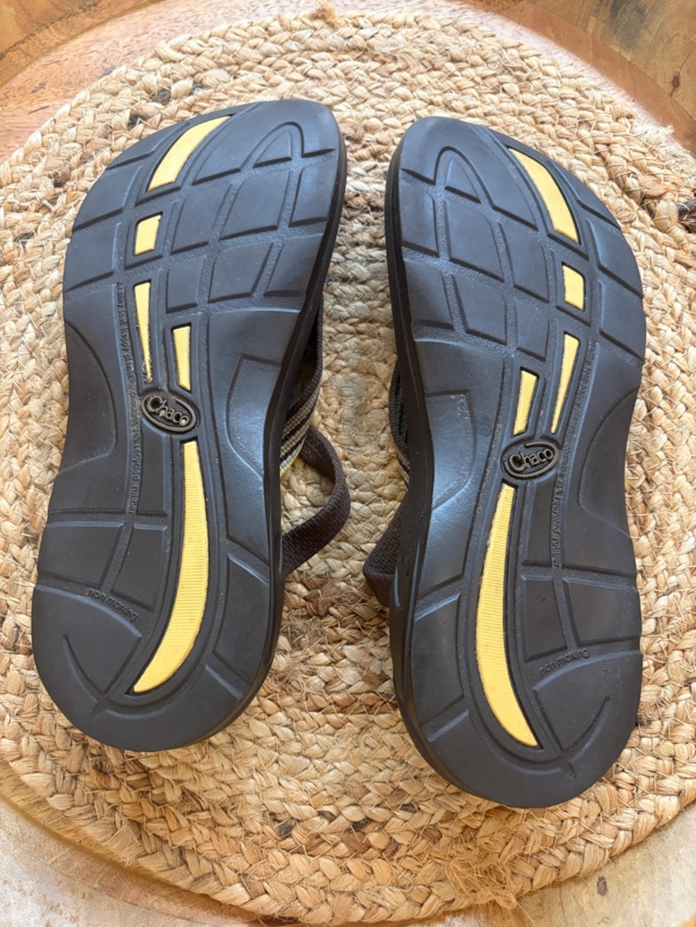 Chaco women’s hipthong  ecotread brown stripe circus backless sandal size 9 - Picture 14 of 15